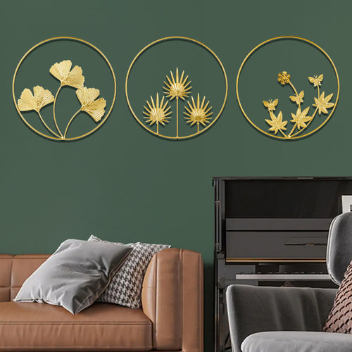 Nordic Style Luxury Metal Wall Hanging Decor for Living Room, Bedroom, Sofa Background Wall, Creative Metal Wall Art
