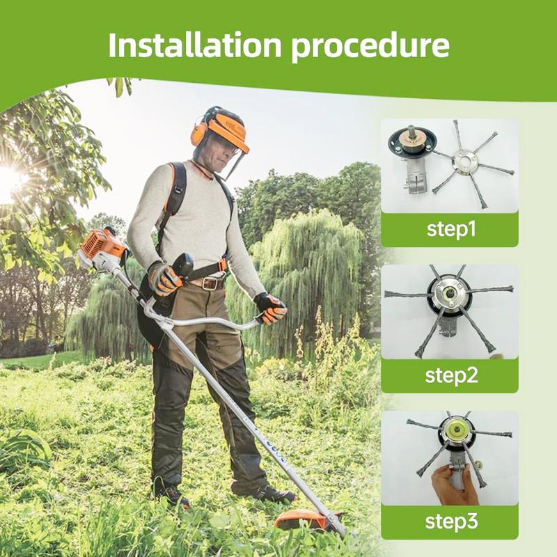 🔥 Last Day 63% OFF – 6" Steel Wire Brush Cutter for Electric Trimmers | Tough on Weeds & Rust👨‍🌾