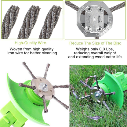 🔥 Last Day 63% OFF – 6" Steel Wire Brush Cutter for Electric Trimmers | Tough on Weeds & Rust👨‍🌾