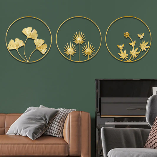 Nordic Style Luxury Metal Wall Hanging Decor for Living Room, Bedroom, Sofa Background Wall, Creative Metal Wall Art